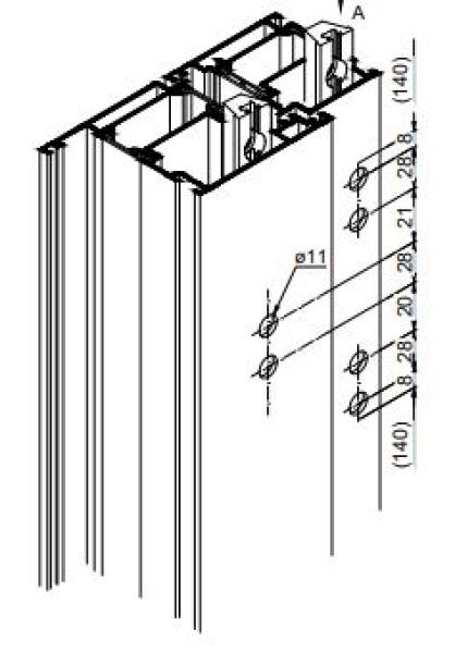 Schüco Aufsatztürband 3tlg. (66-22/32)
